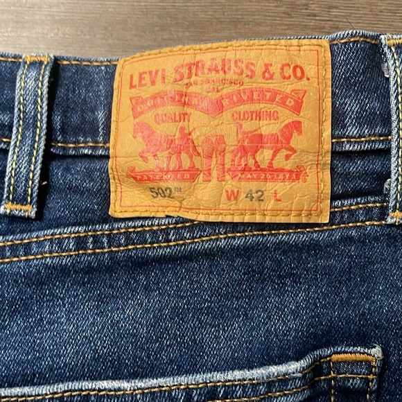 Levi’s 502 Big & Tall Denim Blue Jean Shorts W42 - Picture 5 of 7